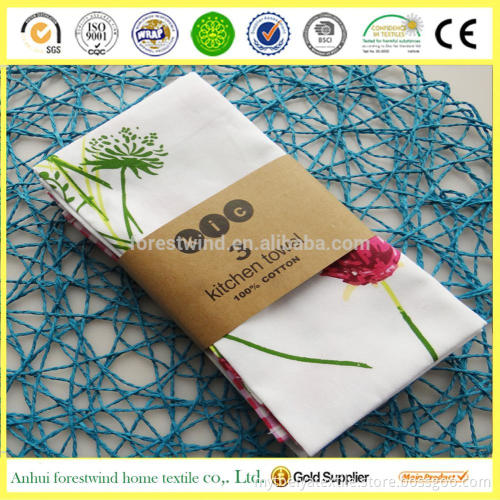 100% cotton kitchen towel set